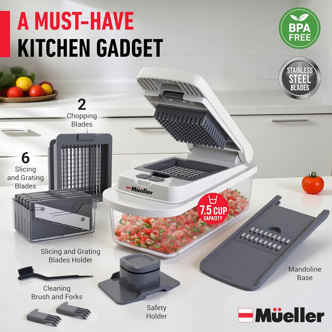 Mueller Pro-Series 10-in-1 Vegetable Chopper
